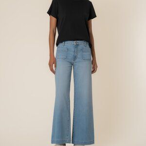 Kut from the Kloth Meg High Rise Wide Leg Size 0 / Fortitude W/Lt Base Wash